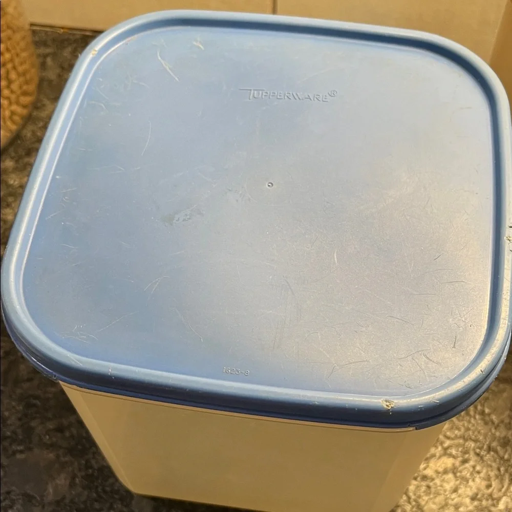Tupperware Modular Mates size #3. Pink and blue. Stacking containers Great shape